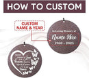45inch Personalized Wind Chimes, Metal Memorial Wind Chimes, Heart Butterfly Wind Chime for Loss of Loved Dad/Mom, Sympathy Memorial Gifts Wind Chime Deep Tone Outdoor Decorations by CozyNest Decor