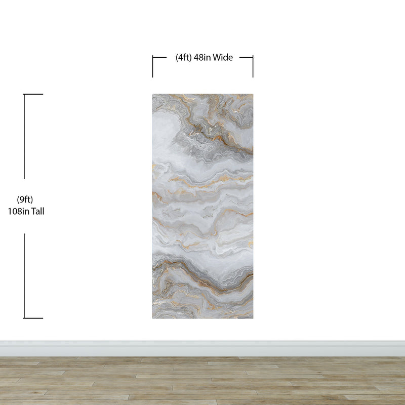 White Marble Stone Granite Slate Peel and Stick Wallpaper | Removable Wall Mural