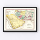 Vintage Map of Persia & Arabia 1836
