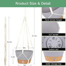 QCQHDU 2 Pack Hanging Planters for Indoor Plants, Outdoor Hanging Baskets, Self Watering Pots with Drainage Holes & Removable Tray (Light Grey, 8 inch, Macrame Hanger) by GreenHaven Gardens