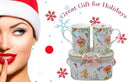 Lightahead Elegant Bone China Two Coffee Mugs Set in Floral Design 10.8 oz Each Cup in Attractive Gift Box by CozyNest Decor