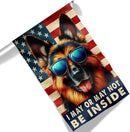 American Flag-Funny German Shepherd Dog American Flag TQN2748F, Garden Flag (11.5" x 17.5")-USA Flags Premium Polyester-Decorative Indoor Outdoor Flag by GreenHaven Gardens