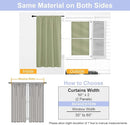Simplebrand Ava Sage Green Blackout Curtains for Bedroom 90 Inches Long 2 Panels Set, Solid Privacy Energy Saving Living Room Window Treatment Curtains Blackout Drapes, W50 x L90 Inch, Sage Green by TinyTreasures Baby Boutique