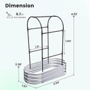 KING BIRD Raised Garden Bed with Arched Trellis Galvanized Planter Garden Box Outdoor for Gardening, Climbing Vegetables, Flowers 3.94x1.97x0.98 Ft, Silver by GreenHaven Gardens
