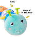 Baby Sensory Toys 0-12 Months, Plush Toys with Music and Rattle, Suitable for Newborn Baby Tummy time, can be Used as a Newborn Birthday, Holiday, Baptism Gift (Blue Caterpillar) by TinyTreasures Baby Boutique