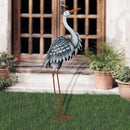 TERESA'S COLLECTIONS Garden Decor Blue Heron Sculptures & Statues Backyard Decor,24.5" Coastal Metal Cranes Decoy for Outdoor Decoration Outside Yard Art Patio Pond Pool Lawn,Housewarming Gift for Mom by GreenHaven Gardens