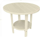 Phat Tommy Round Poly Resin Outdoor Patio Dining Table, All Weather Poly Patio Outdoor Furniture, White by GreenHaven Gardens