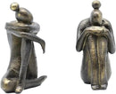 Lukitas Unique Decorative Girl Thinker Bookends, Non-Slip Book Holder, Home Office Bookshelf Decor, Creative Desktop Ornaments for Study Room Hotel Shelves, Resin, 1Pair/2Piece 6.5'' by CozyNest Decor
