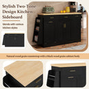 Kitchen Sideboard With Sliding Door Cabinet, 3 Tier Spice Rack by HouseOfZazla