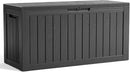 80 Gallon Resin Deck Box, Lockable Outdoor Storage Box for Patio Cushions Storage Furniture,Garden Tools, Pool Supplies, Weatherproof and UV Resistant- Black (80 Gallon) by CozyNest Decor