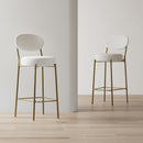 29'' Upholstered Velvet Bar Stools with Backrest & Footrest - Set of 2 by HouseOfZazla