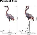 Kircust Garden Crane Statues Patina Heron Decoy, Standing Metal Crane Sculptures Bird Yard Art for Outdoor Decor, 47-48 Inch, Set of 2 by GreenHaven Gardens