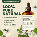 Kukka Jasmine Essential Oil for Diffuser - 4 Fl Oz - 100% Pure Natural Jasmine Oil for Skin, Hair & Soap Making Scents - A Great Relaxing Floral Addition for Hair Care & Perfume by CozyNest Decor