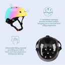Color Gradient Adjustable Kids' Helmet with Knee & Elbow Pads Set | Multi-Sport Safety Gear for Boys & Girls Ages 5-14 | Skateboarding, Scooters, Roller & Inline Skating, Longboarding by TinyTreasures Baby Boutique