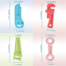 Fu Store 4 Pack Soft Silicone Teething Toys for 0-12Months 6-24 Months Toddlers Infant Hammer Tools Shape Baby Teethers Relief Soothe Babies Gums Set by TinyTreasures Baby Boutique