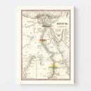 Vintage Map of Egypt 1836