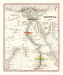 Vintage Map of Egypt 1836