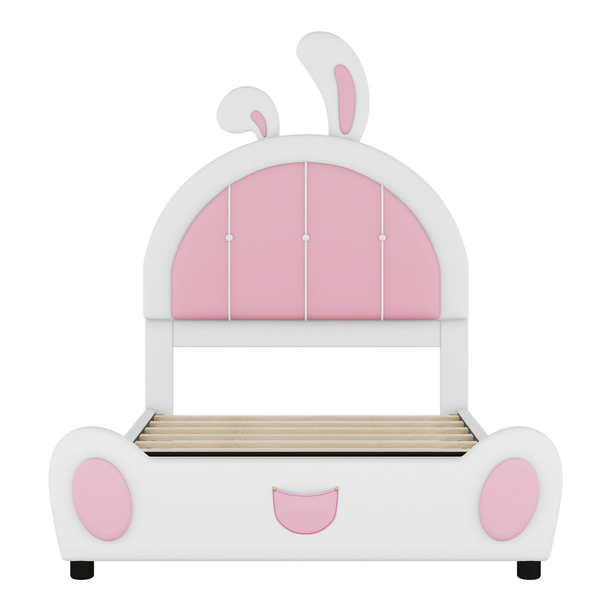 Upholstered Platform Bed With Rabbit Shaped Headboard, photo 6 of 12