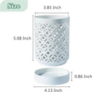 Orchid Pot 4 Inch, Orchid Pots with Holes & Saucers for Repotting, Breathable Slotted Orchid Pots Flower Plant Nursery Pot White by GreenHaven Gardens