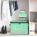 Custom Storage Basket with Name, Personalized Storage Bins with Zipper Lid, Foldable Fabric Storage Box Large capacity with Handle Green Gradient by TinyTreasures Baby Boutique