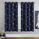 Vangao Kids Curtains Navy Blue Blackout Dinosaur Curtains for Boys Kids Nursery Girls Room Silver Dino Foil Print Thermal Insulated Drapes Grommet Top Window Treatments 63 Inches Length 2 Panels by TinyTreasures Baby Boutique