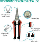 4 Pack Garden Pruning Shears Scissors Set, Stainless Steel Sharp Clippers Flower Shears Florist Scissors with Non-Slip Grip for Plant Tree Trimmers Secateurs by GreenHaven Gardens