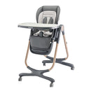 6 in 1 Convertible High Chairs for Babies and Toddlers,Portable High Chair with Dishwasher Tray and 4 Wheel,Booster Seat for Dining Table,Foldable Toddle and Baby Feeding Highchair (Gold-Grey) by TinyTreasures Baby Boutique