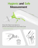 Ear Thermometer with Heated Probe, High Accuracy Thermometer for Kids, Adults and Babies with 32 Memory Recall, Mute and Night Light, Includes 21 Disposable Probe Covers, Storage Box, by TinyTreasures Baby Boutique
