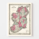 Vintage Map of Ireland 1865