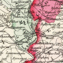 Vintage Map of Ireland 1865