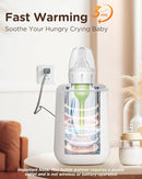 Bear Baby Bottle Warmer, Milk Warmer Breastmilk Bag Formula Fast Warming for New Born Baby Bottles, with Time Temp Control Automatic Shut Off at Home Use by TinyTreasures Baby Boutique