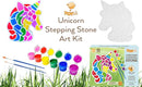 TOYLI Unicorn Painting Kit for Kids, Art Set, DIY Project, Stepping Stone Kit, Includes 2 Brushes and 6 Paints, Mess-Free Arts and Crafts by TinyTreasures Baby Boutique