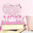 Mothers Day Gifts Best Mom Gifts -Gifts for Mom from Daughter Son - Best Mom Ever Gifts Unique Mother Birthday Acrylic Heart-Shaped Plaque Desk Decorations Present for Mom Christmas Anniversary by CozyNest Decor