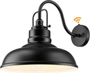 zeyu 18 Inch Dusk to Dawn Outdoor Barn Light, 1-Light Gooseneck Wall Light, Modern Wall Sconce for Garden Garage, Matte Black Finish, 016-1BL-PC BK by CozyNest Decor