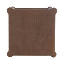 15.5x15.5x23.5' Distressed Brown Wood Side Table with Turned Spiral Legs and Lower Shelf by HouseOfZazla