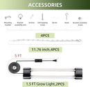 18inch 2 Pack LED Grow Lights - Linkable Grow Lights for Indoor Plants, Full Spectrum Plant Lights Plug and Hanging Design with On/Off Switch Hanging Grow Light from seedling to Flowering, Black by GreenHaven Gardens