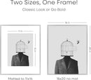 Homeforia 16 x 20 Picture Frame Silver, High End Metal 16 x 20 Frames with Mat 11 by 14 Photo, 16x20 Silver Poster Frame Matted to 11x14 Print, 20x16 Hanging Frames, Tempered Glass, Wall Kit, Set of 1 by CozyNest Decor