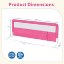 BABY JOY Bed Rails for Toddlers, 59'' Extra Long, Swing Down Bed Guard w/Safety Straps, Folding Baby Bedrail for Kids Twin, Double, Full Size Queen & King Mattress (Pink, 59-Inch) by TinyTreasures Baby Boutique