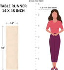 Solino Home Linen Royal Blue Table Runner 48 Inches - Classic Hemstitch, 100% Pure Linen Coffee Table Runner 14 x 48 Inch Ideal for Dresser Tables by CozyNest Decor