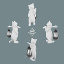 Solar Powered Garden Resin Statue Lights, 10 Inch Waterproof Outdoor Animal Cute Cat Figurine Lights, Suitable for Patios, Balconies, Lawns, Courtyards, Etc (Walking) by GreenHaven Gardens