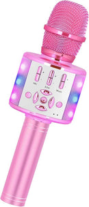Amazmic Toys for Girls, Kids Karaoke Microphone Toddler Microphone for Kids with Lights, Birthday Gift for Girls, Boys Toy Age 3 4 5 6 7 8+(Light Pink) by TinyTreasures Baby Boutique