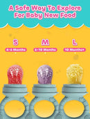 Baby Popsicle Molds & Food Feeder Set, Baby Fruit Feeder for Infant Teething Relief & Safe Infant Self Feeding 4 Months+ Starting Solids for Essentials (Green+Blue) by TinyTreasures Baby Boutique