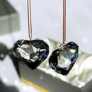 Clear Heart Crystal Suncatcher, 2pc 45mm Hanging Prism for Windows, Outdoor Indoor Decoration, Rainbow Maker Gifts for Mom, Grandma, Friend by GreenHaven Gardens