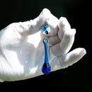 12pcs Raindrop Crystal Chandelier Prisms Parts, 53mm Hanging Crystals Beads for Chandeliers, Home Decoration (Mid Blue) by GreenHaven Gardens