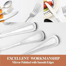 40 Pcs Silverware Set for 8 with Pearled Edge Handle design, Food Grade Stainless Steel Flatware Set, Eating Utensils Sets Include Fork/Knife/Spoon, Reusable Cutlery Set, Dishwasher Safe by CozyNest Decor