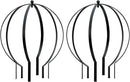 2 Pcs Garden Large Metal Circle Trellis Garden Obelisk Sculpture Globe Trellis for Climbing Plants Outdoor Potted Round Planter Trellis Garden Decor for Patio Doorway Black 25.20 x 21.26'' by GreenHaven Gardens