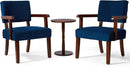 Accent Chair Set of 2 with Table, Living Room Chairs with Velvet Soft Seat & Armrests for Living Room Bedroom Reading Room Waiting Room (Velvet Navy) by CozyNest Decor