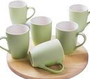 Coffee Mugs Set of 6, 12oz Ceramic Coffee Mugs with Handle, Matte Porcelain Green Coffee Mug for Latte, Tea, Cocoa, Cappuccino, Cups for Women Men for Home Restaurant Mug (Green) by CozyNest Decor