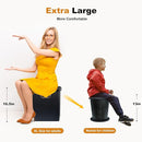 Upgrade XL Portable Toilet for Adults, Extra Large Portable Travel Floding Toilet, Camping Tall Toilets with Lid for Adults and Kids Compact Potty for Car,Hiking,Beach and Camping by TinyTreasures Baby Boutique