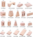 75 Pieces Wooden Castle Blocks Medieval Knights Princesses Wooden Castle Building Blocks Kit for Kids Boys and Girls by TinyTreasures Baby Boutique